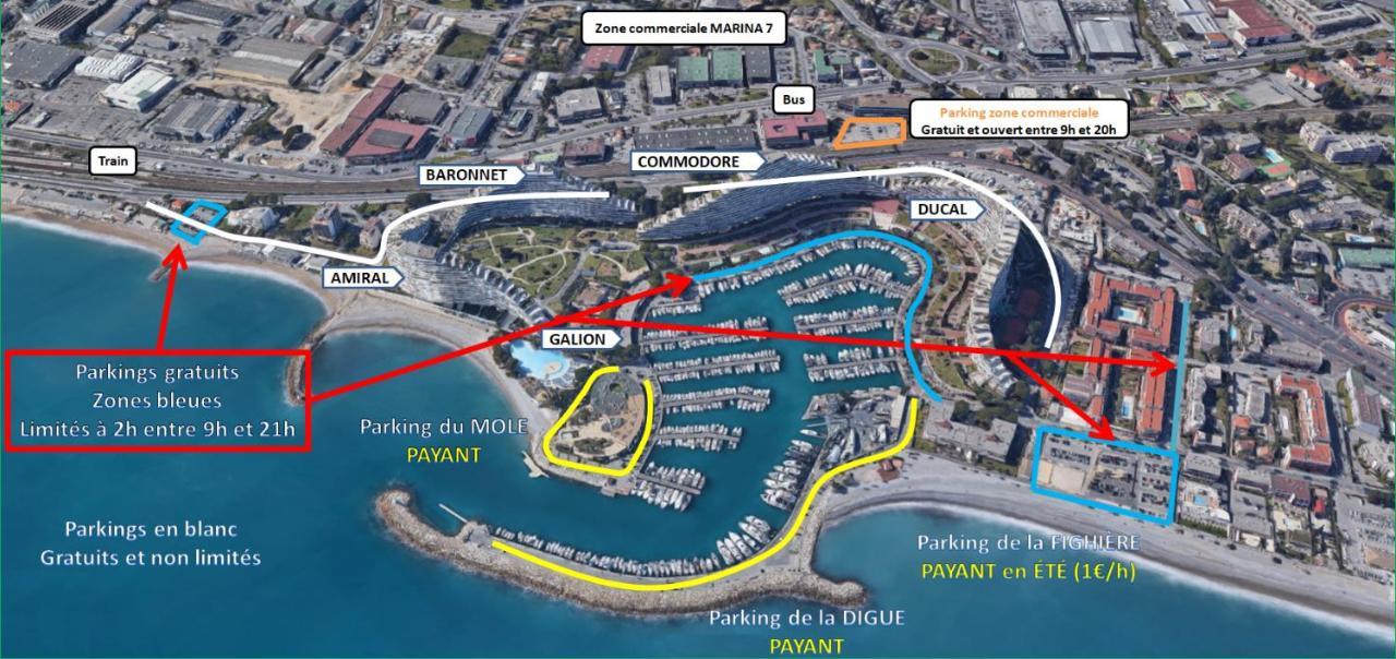 Appartement Venus - Climatisé - Marina Baie des Anges à Villeneuve-Loubet Extérieur photo